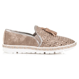 Kylie Genombrutna slipony espadrillor brun