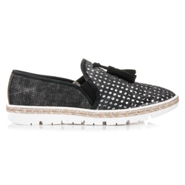 Kylie Genombrutna Slipony Espadrilles svart