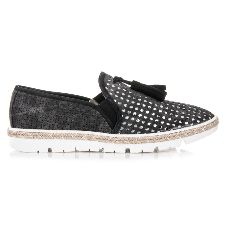 Kylie Genombrutna Slipony Espadrilles svart