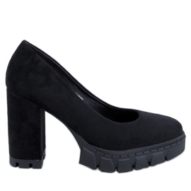 Angela Black pumps med hög klack och plattform svart