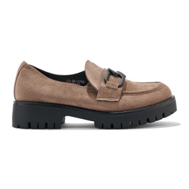 Loafers i beige mocka för damer