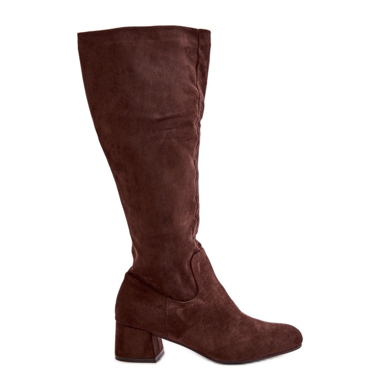 Eko mocka damstövlar med dragkedja, brun Elitara