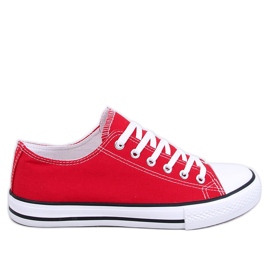 Klassiska damsneakers Basic Red röd