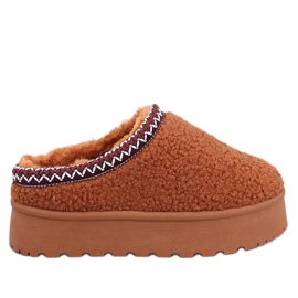 Korta snökängor med Lamb Camel brun