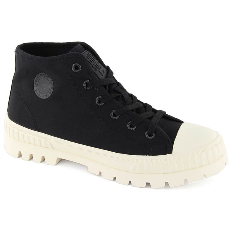 Black Big Star OO274008 ankelhöga sneakers med snörning svart