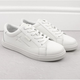 Sportskor för män av ekologiskt läder, vit Big Star OO174020