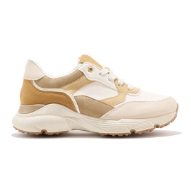 Beige sneakers för kvinnor