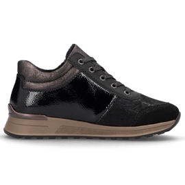 Isolerade svarta sneakers för kvinnor Rieker N1407-00