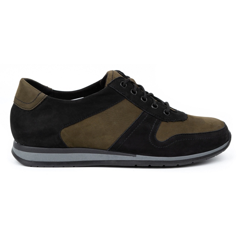 WASAK Lädersneakers för herr 0234W, svarta och gröna