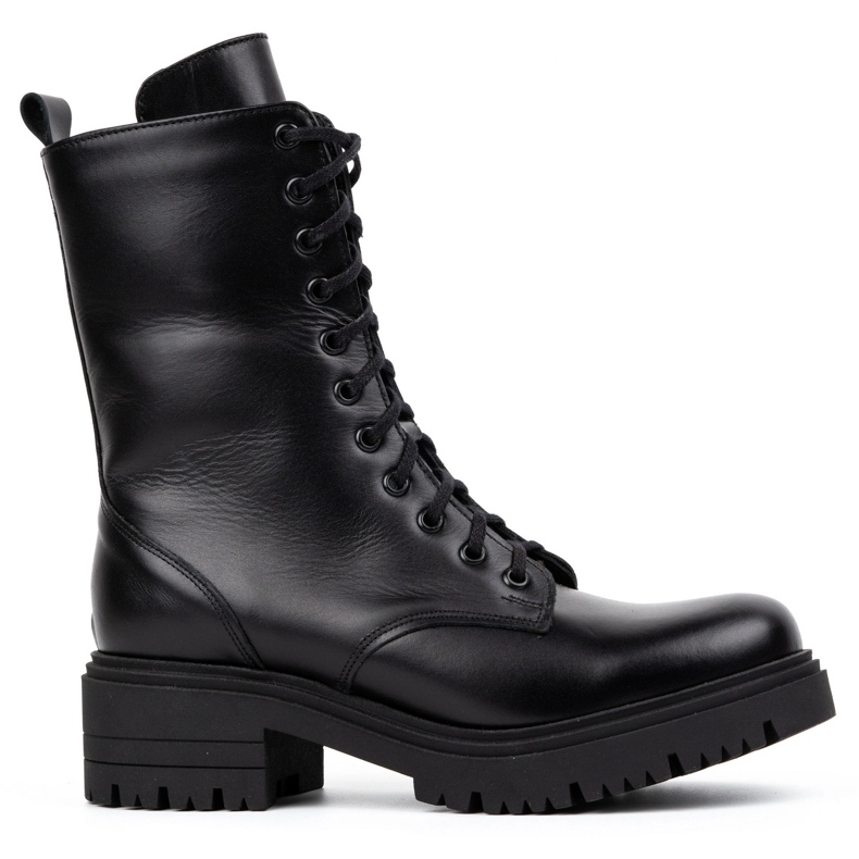 Olivier Höga läderstövlar för kvinnor 1064 svarta