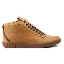 Polbut Isolerade ankelstövlar i läder 2122 brun för män