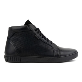 Olivier Skinnskor för män, Chelsea boots, höga sneakers, 427KNT, svart