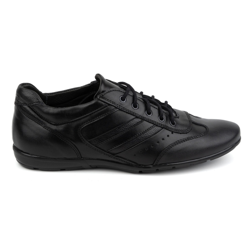 Olivier Skinnskor för män, svarta, sportstyle 7004DT, svarta