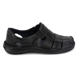 Olivier Slip-on skor i sommarläder för män 902MP Summer black svart