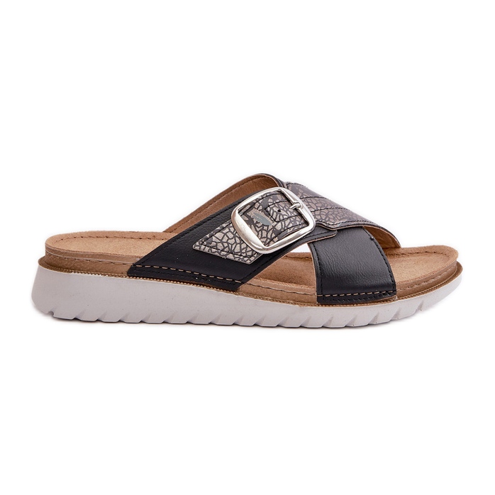Bekväma damflip-flops med spänne Inblu CN000032 Svart
