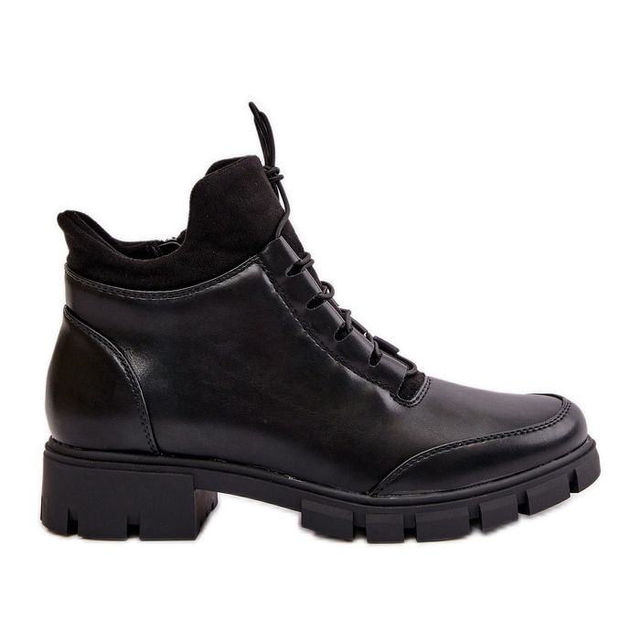 Låga isolerade stövlar för kvinnor gjorda av ekologiskt läder, svart Erisabelle