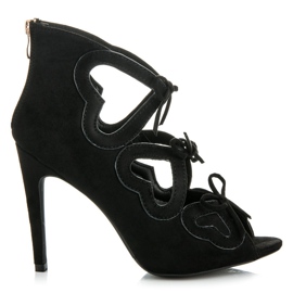 Vices Damsandaler med snörning svart