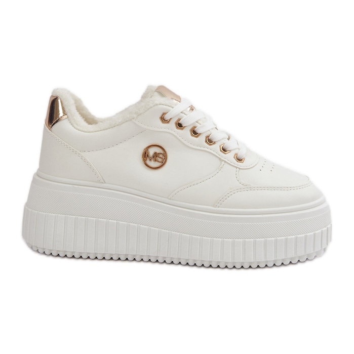 Isolerade sportsneakers för dam med tjock sula, vit Ardiela