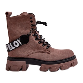 Höga stövlar i mocka med isolering Ljusbrun Danity