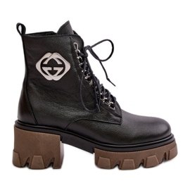 Zazoo 60376 Läderisolerade dragkedjestövlar, svarta