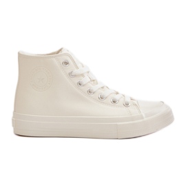 Isolerade sneakers för kvinnor gjorda av ekologiskt läder White Big Star OO274932 vit