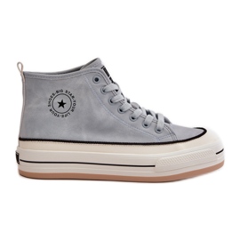 Isolerade damsneakers på Eco Leather Platform Big Star OO274069 Blå