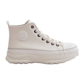 Platform Sneakers för kvinnor Eco Leather Big Star OO274064 Vit