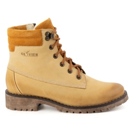 Olivier Skinnstövlar dam, isolerade vinterstövlar, 365BB, sand beige