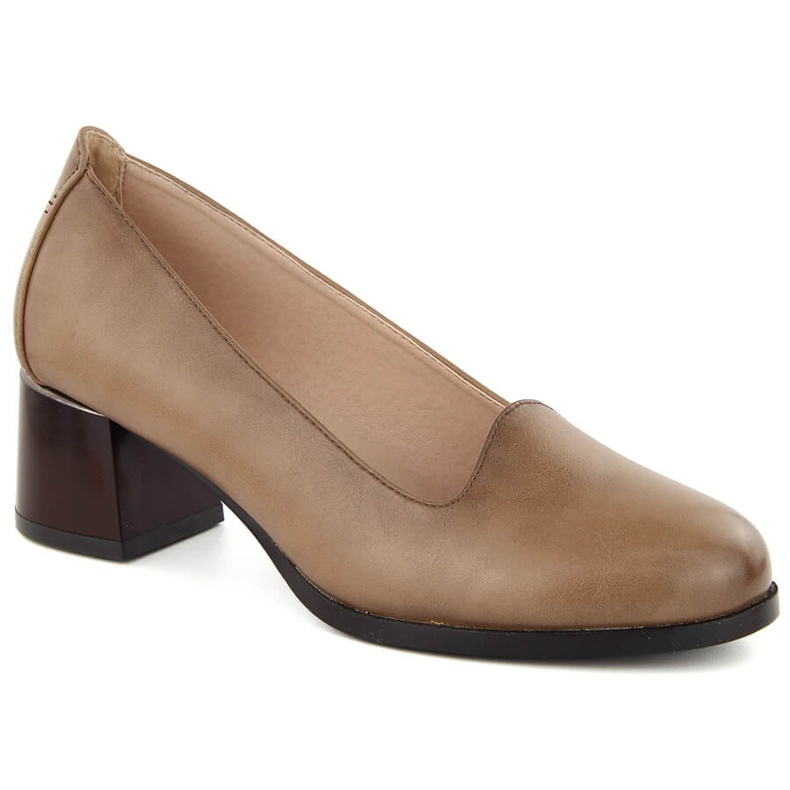 Beige högklackade damskor Potocki 12545