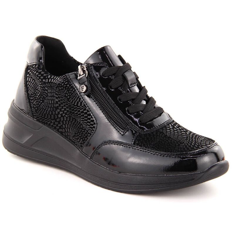 Kilskor för kvinnor i svart läder Filippo DP6352