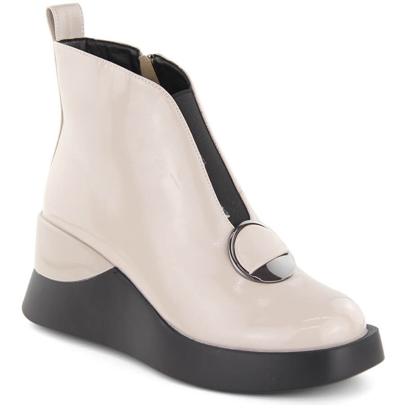 Patentkilkängor för kvinnor D&amp;A S.Barski Premium Collection MR880-136 beige