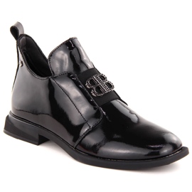 Damkängor i lack med dekoration, svart Filippo DBT4763