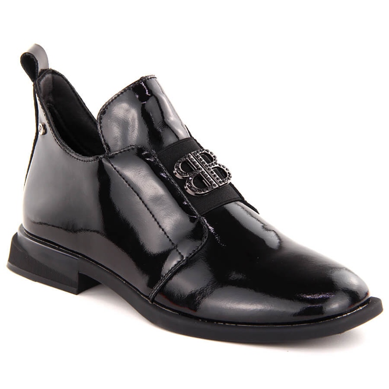 Damkängor i lack med dekoration, svart Filippo DBT4763