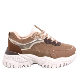 Bolms Khaki damsneakers brun