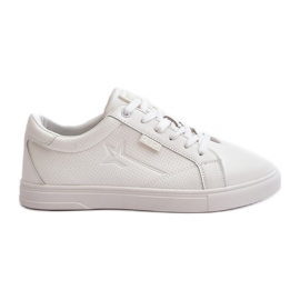 Sneakers för män gjorda av ekologiskt läder Big Star OO174020 Hi-Poly System Vit