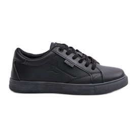 Sneakers för män gjorda av ekologiskt läder Big Star OO174021 Hi-Poly System Black svart