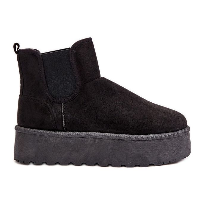 Snöskor för kvinnor med elastiska inlägg Svart Rialine