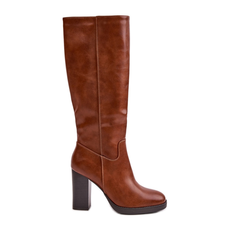 Camel Riamaya Eco Läder Over-the-Knee högklackade stövlar brun