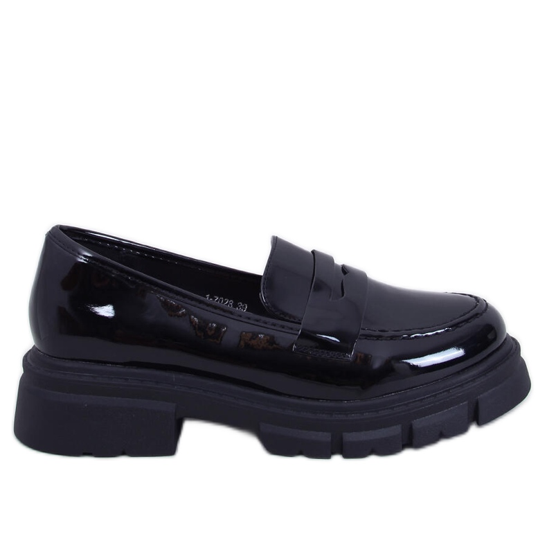 Gladieu Black patent loafers svart
