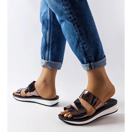 Svarta loafers i läder för kvinnor med tjock sula