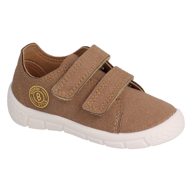 Befado barntofflor 909P002, beige läderinlägg