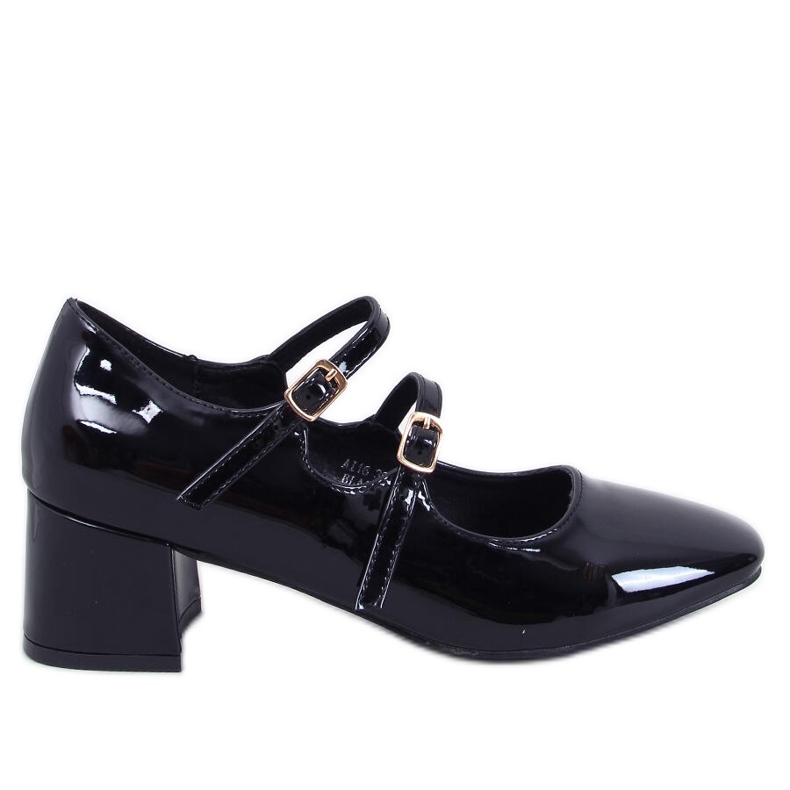 Mary Jane Kerley Svarta högklackade pumps