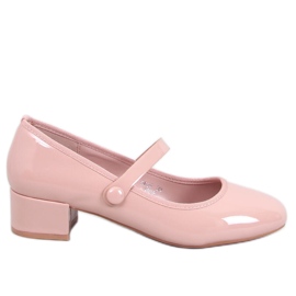 Weinis Naken-balett med högklackat patent beige