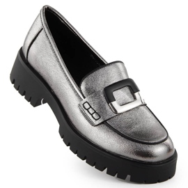 Dam loafers med silvermetallic dekoration Potocki 12420