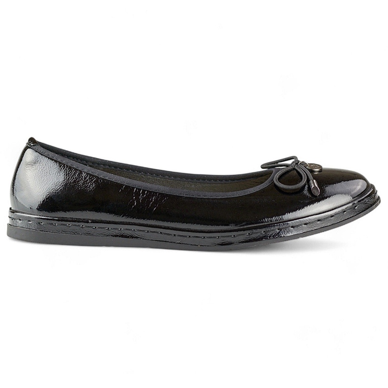 Svarta balettkläder för kvinnor med läderinnersula, bekväma damskor