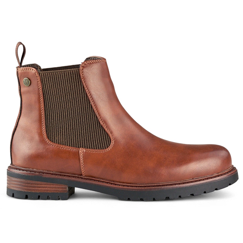 Bruna Chelsea-stövlar för kvinnor med platt sula, bruna stövlar