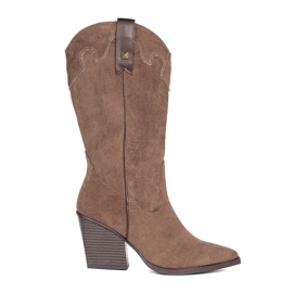 Seastar Cowboystövlar i brun mocka för kvinnor