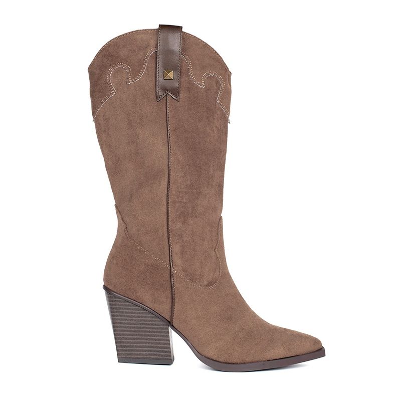 Seastar Cowboystövlar i brun mocka för kvinnor