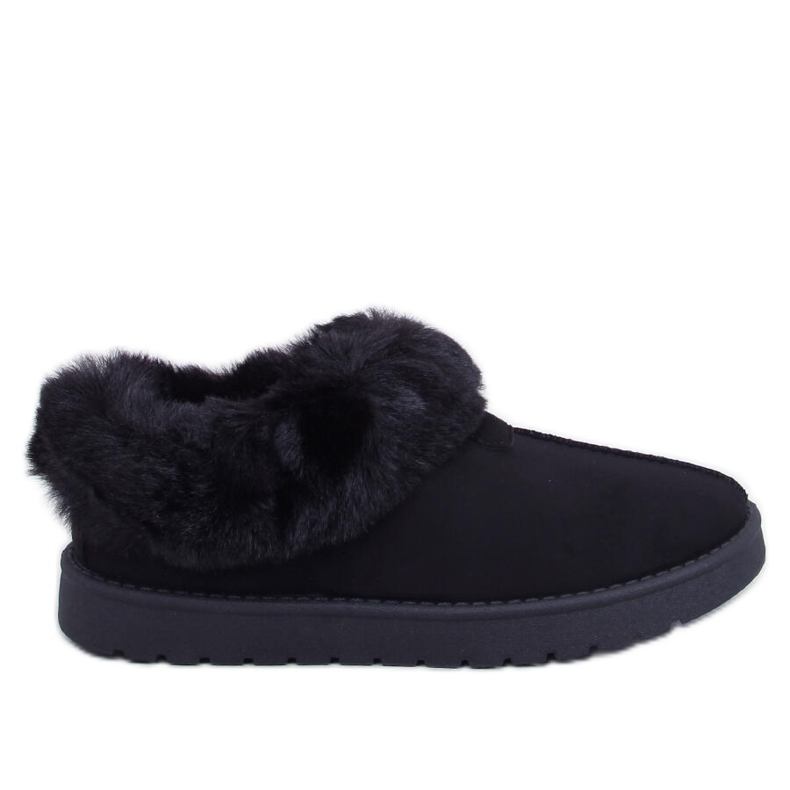 Korta emusbyxor kantade med Fraley Black-päls svart