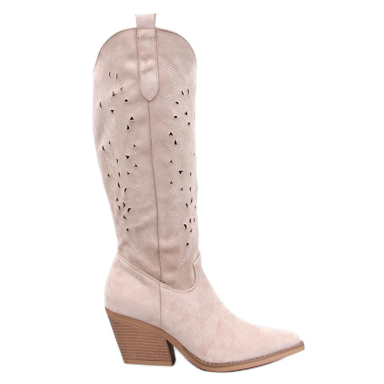 Corbins Beige genombrutna cowboystövlar